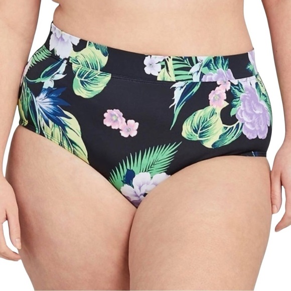 Lane Bryant Other - NEW LANE BRYANT CACIQUE SWIM TROPICAL PARADISE HIGH WAIST SWIM BRIEF SZ 18